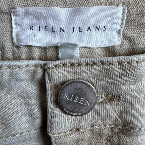 RISEN JEANS-  Wide Leg Jeans -Beige 7/28 - Picture 5 of 8